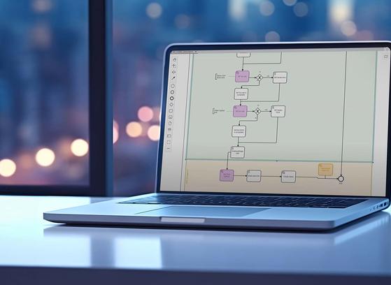 Ativa's fixed voice assurance solution with automated troubleshooting workflow displayed on laptop.