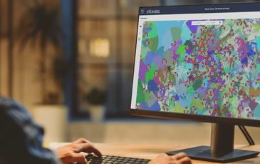 Man looking at Planet Cloud software