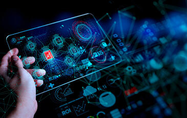 Abstract image of tech tablet