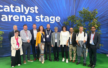 Presenting Catalyst on the arena stage alongside champions Telecom Italia and Bludigit