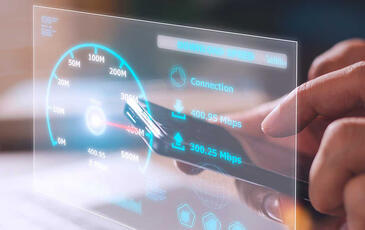 Concept tech image of high speed broadband connection