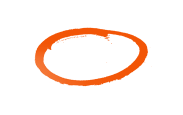 Orange brushed circle stroke