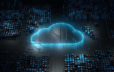 Abstract and techy image of a cloud to illustrate cloud migration