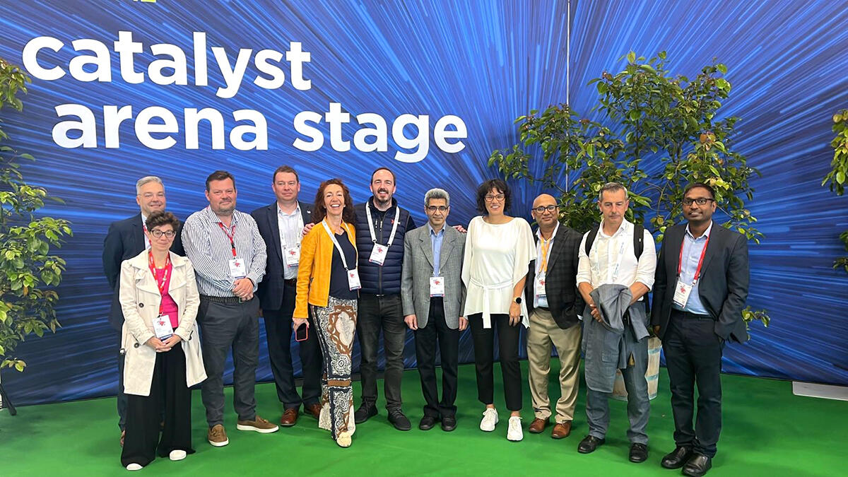 Presenting Catalyst on the arena stage alongside champions Telecom Italia and Bludigit