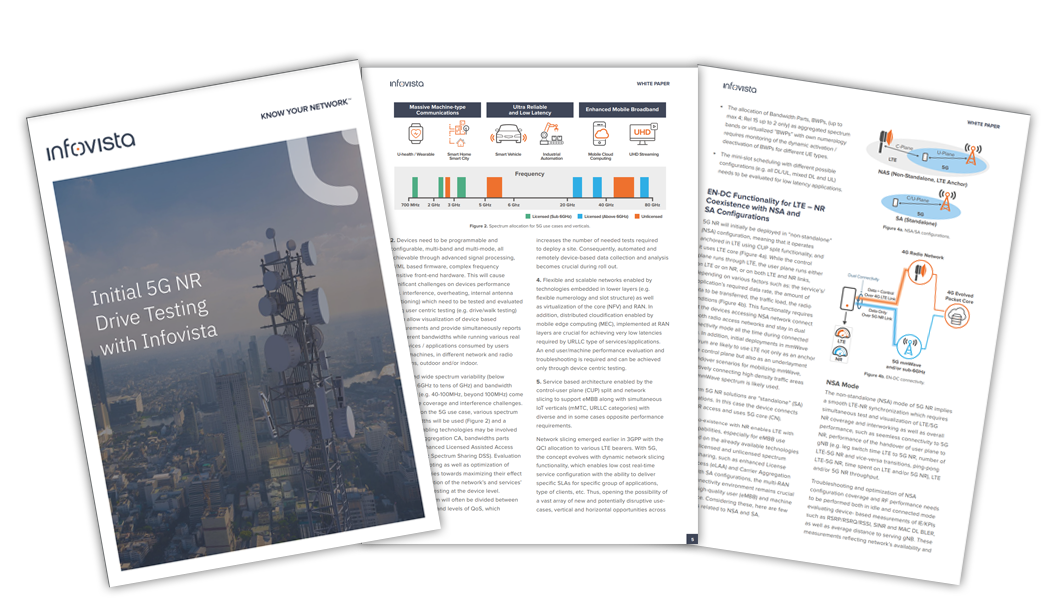 Preview of Initial 5G NR drive testing with Infovista whitepaper