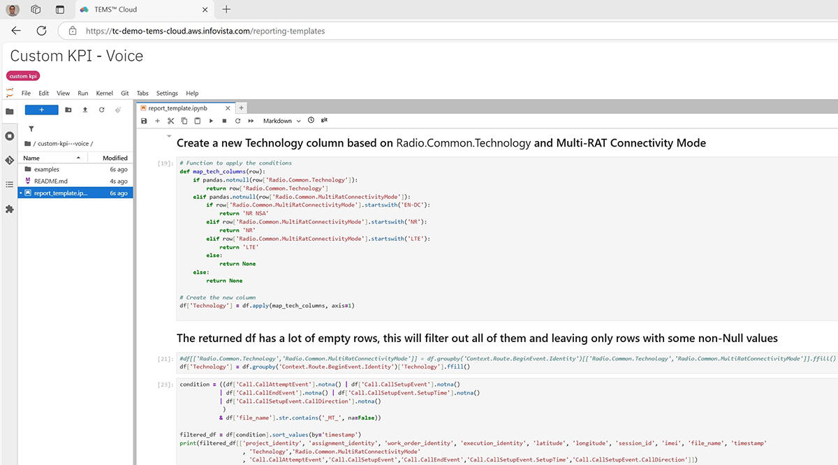 TEMS Cloud analytics custom KPI creation
