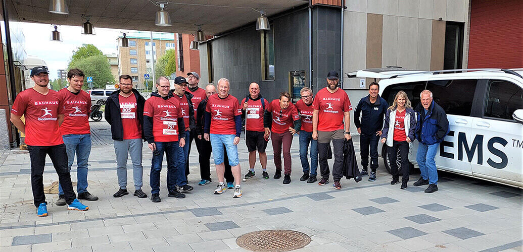 Swedish team participating in Blodomloppet race
