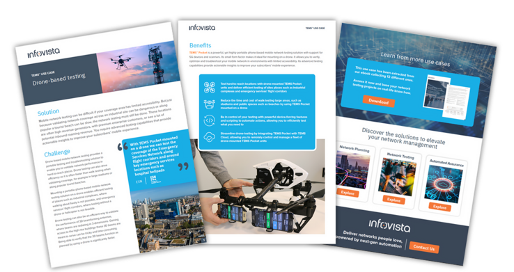 Preview of TEMS Pocket, drone-based testing use case