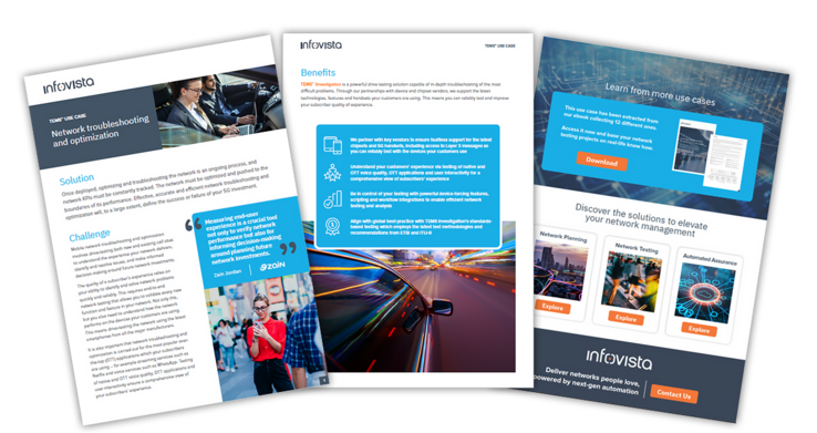Preview of TEMS Network troubleshooting and optimization use case