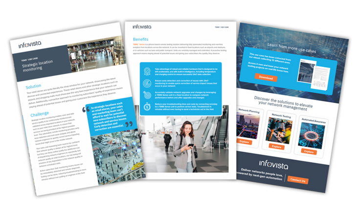 Preview of TEMS Sense strategic location monitoring use case