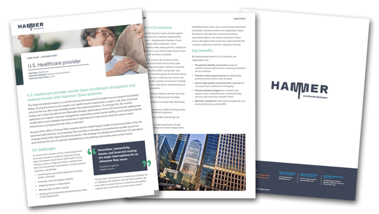 Preview of case study: U.S. healthcare provider utilizes Hammer/Infovista