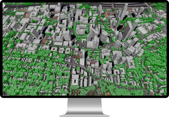 Monitor with GeoData application