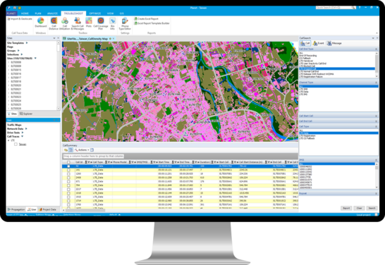 Desktop with Planet Call Analytics software