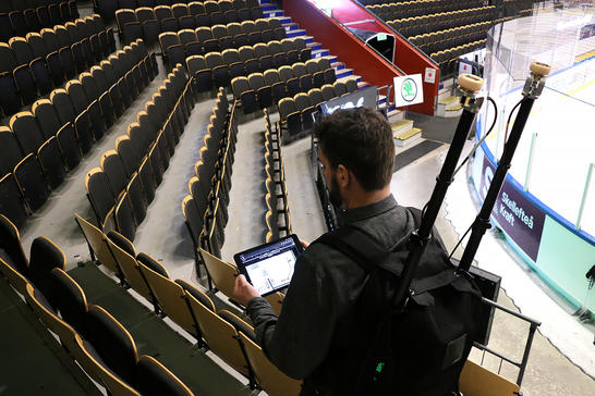 In-building site verification in arena
