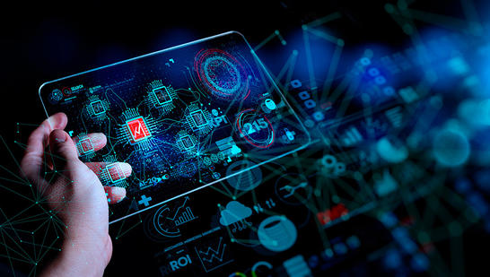 Abstract image of tech tablet