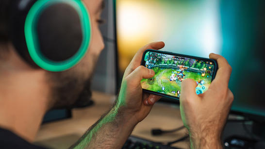 Playing game on mobile phone