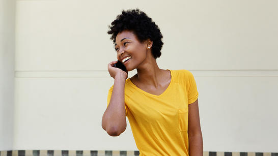 Woman talking on mobile phone