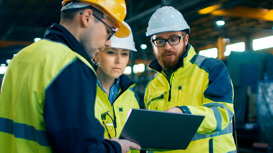 Team working within the industry sector