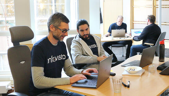 Infovista research and development team in Skellefteå, Sweden