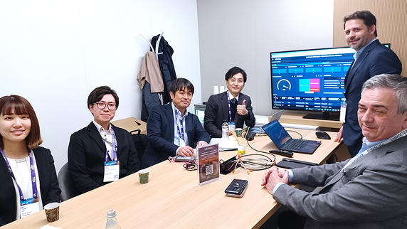 Great customer meetings, conversations, and demos at MWC24