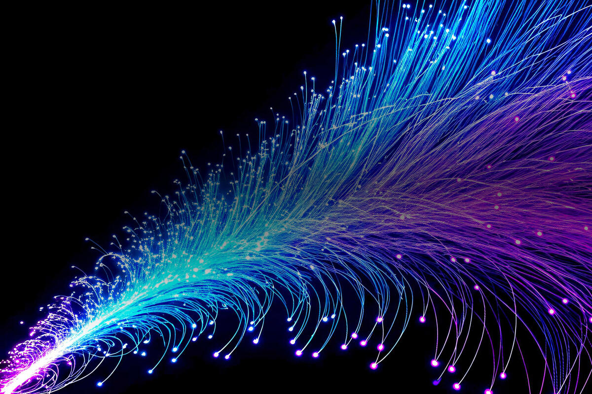  Abstract digital network with interconnected nodes and lines symbolizing artificial intelligence, data flow, and innovative technology concepts