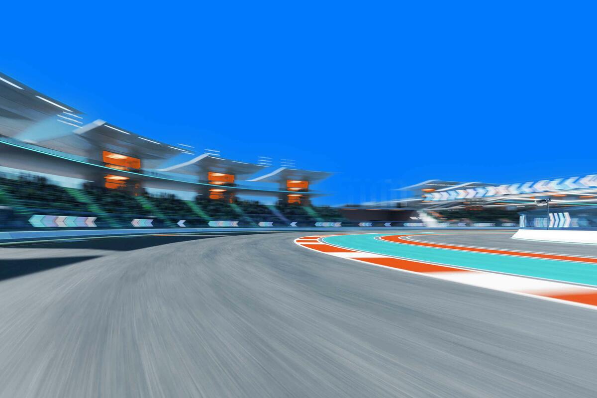 Formula 1 race track representing speed, precision, complexity in today's network