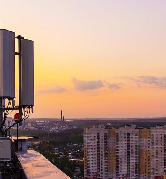 sunset cell towers