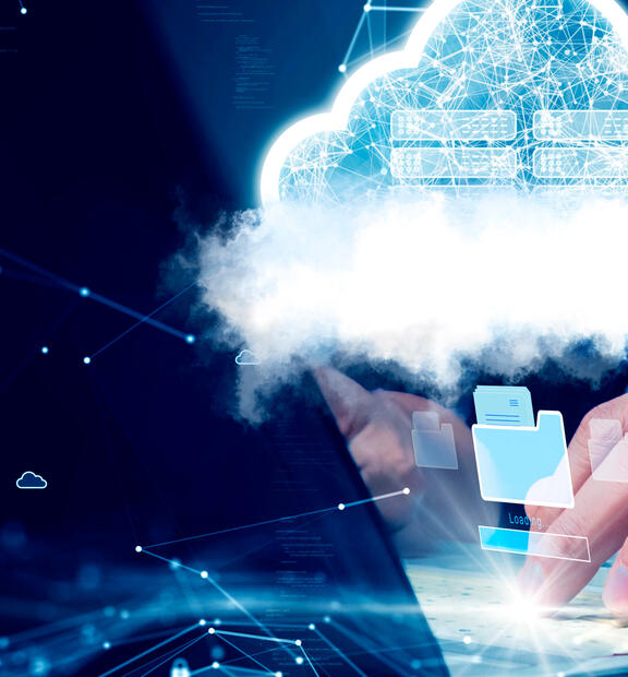 Abstract cloud and technology image