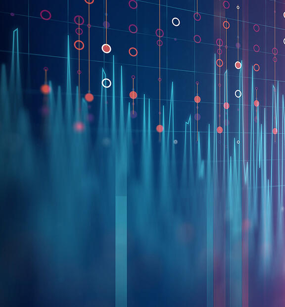 Audio waveform abstract technology background