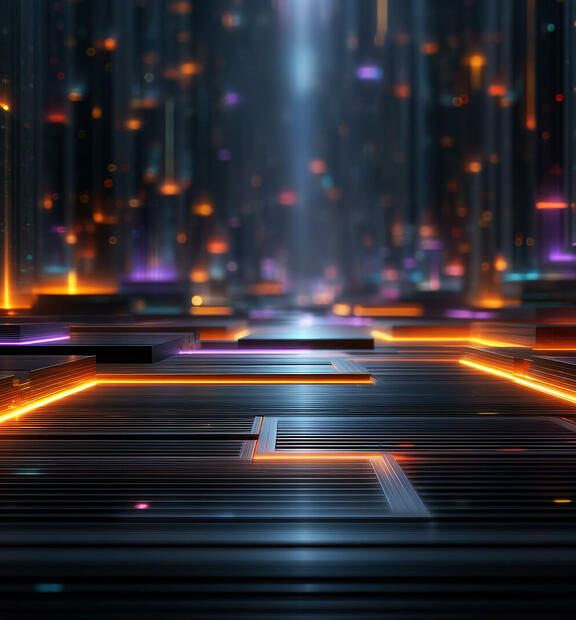 Abstract digital background featuring agentic AI