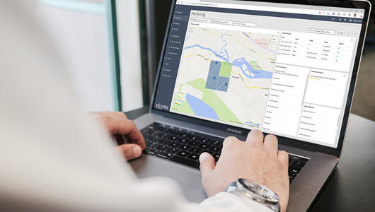 TEMS Cloud monitoring screen on laptop