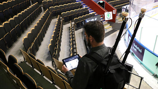 In-building site verification in arena