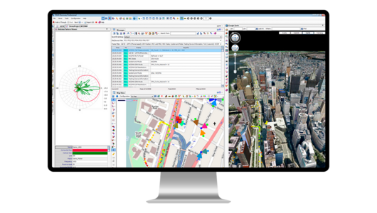Monitor with screen capture TEMS Discovery, Infovista's network analytics and optimization solution