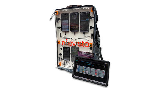TEMS Pocket backpack with multiple devices, and controller agent
