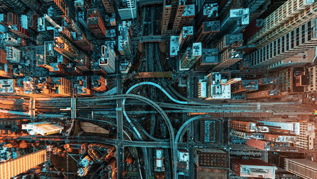 Urban city overview
