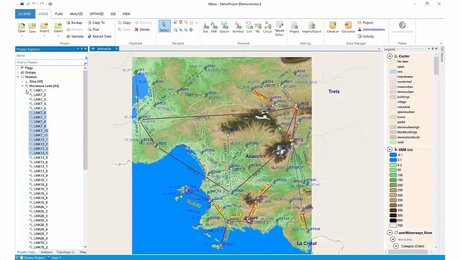 Screen capture of Ellipse planning optimization for backhaul networks
