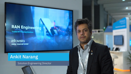Ankit Narang, Solution Engineering at Infovista demonstrating Planet AI Model