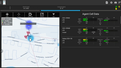 Screen capture of sweet Spot Detection in TEMS™ Pocket