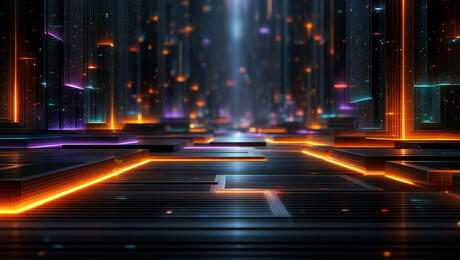 Abstract digital background featuring agentic AI