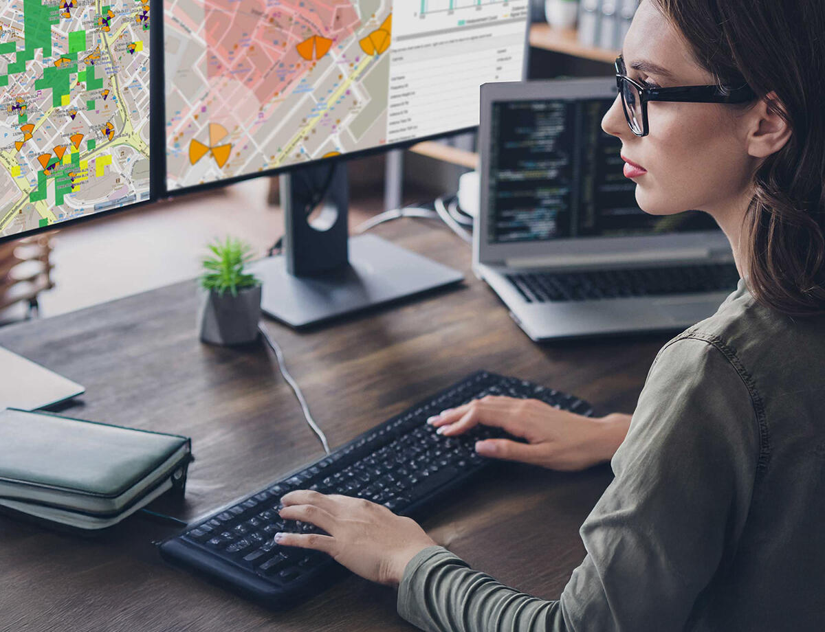 Woman working on Ativa application