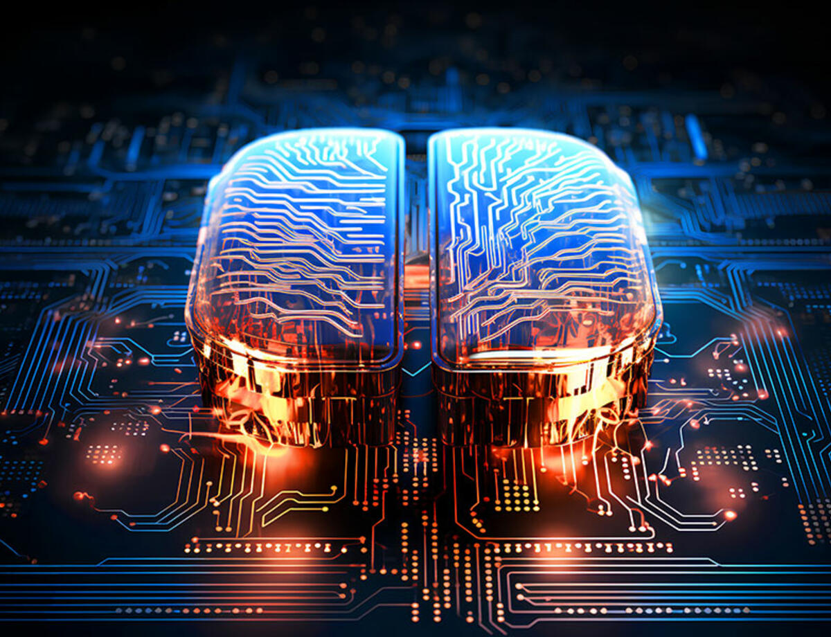 AI-enabled network & enterprise CX intelligence platform symbolized by human brain glowing from processor