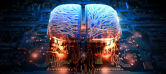  AI-enabled network & enterprise CX intelligence platform symbolized by human brain glowing from processor